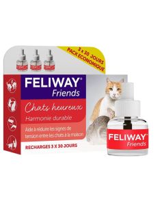 Pack Feliway Friends recharge 3 x 48 ml, Décontractants