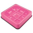 M-pets Waffle gamelle anti-glouton à carreaux rose 