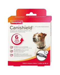 Beaphar Canishield collier petit chien contre les puces, tiques et moustiques 48 cm- La Compagnie des Animaux