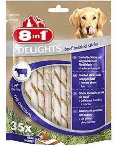 8in1 Twisted Sticks Beef XS pour chien x35- La Compagnie des Animaux