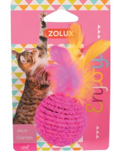 Zolux Jouet élastique Balle assortie pour chat