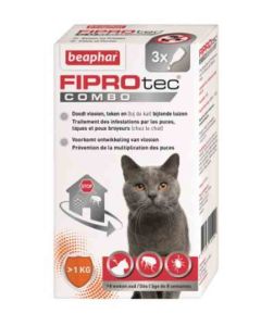 Beaphar Fiprotec Combo chats et furets 3 pipettes- Dogteur