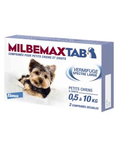 Milbemax Tab vermifuge chiots et petits chiens de 0,5 à 10kg- Dogteur