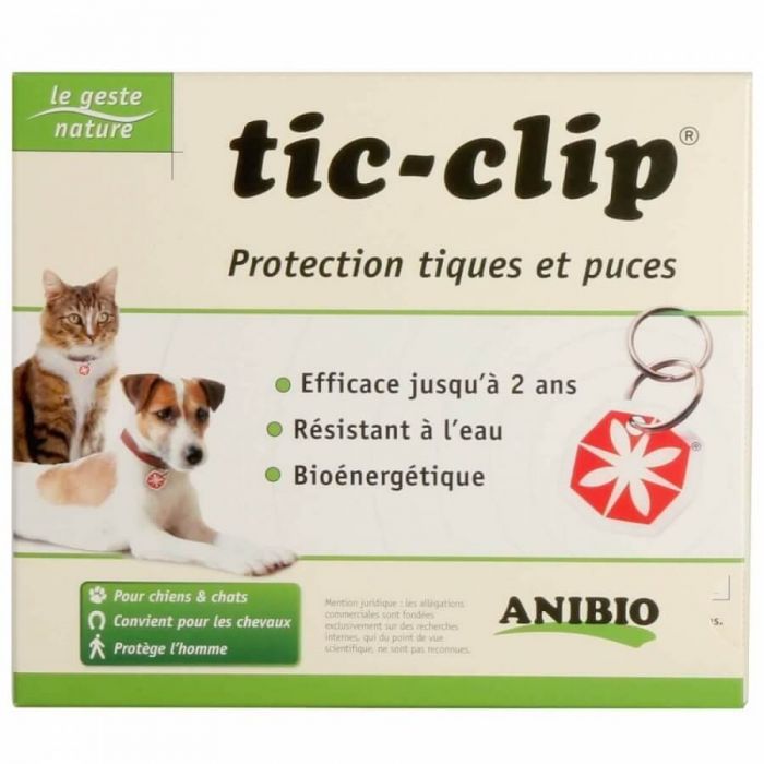 Tic Clip Anibio Medaille Anti Puces Tiques Naturelle Chien Et Chat