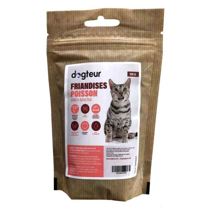 Dogteur Friandises Sans Cereales Au Poisson Chat 100 G Dogteur